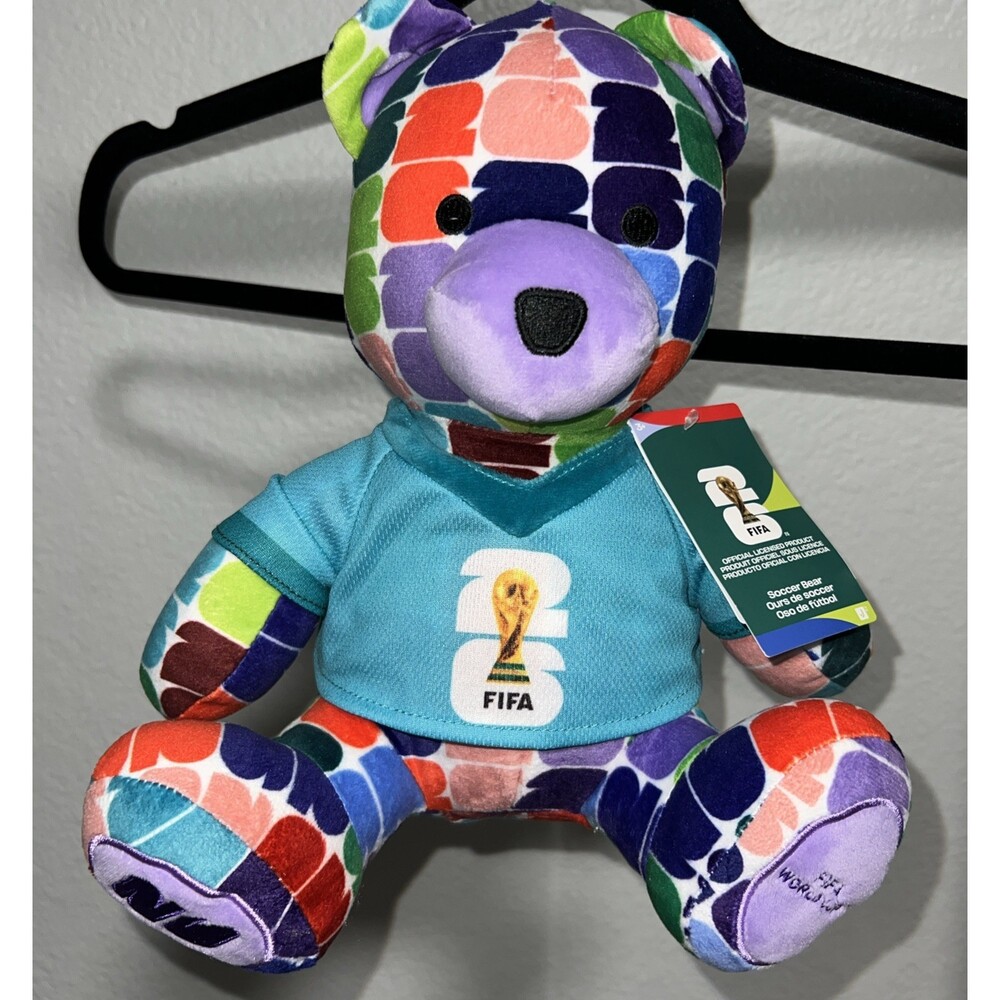 FIFA World Cup 2026 10-Inch Colorful Bear Plush - Official 2026 World Cup Rare